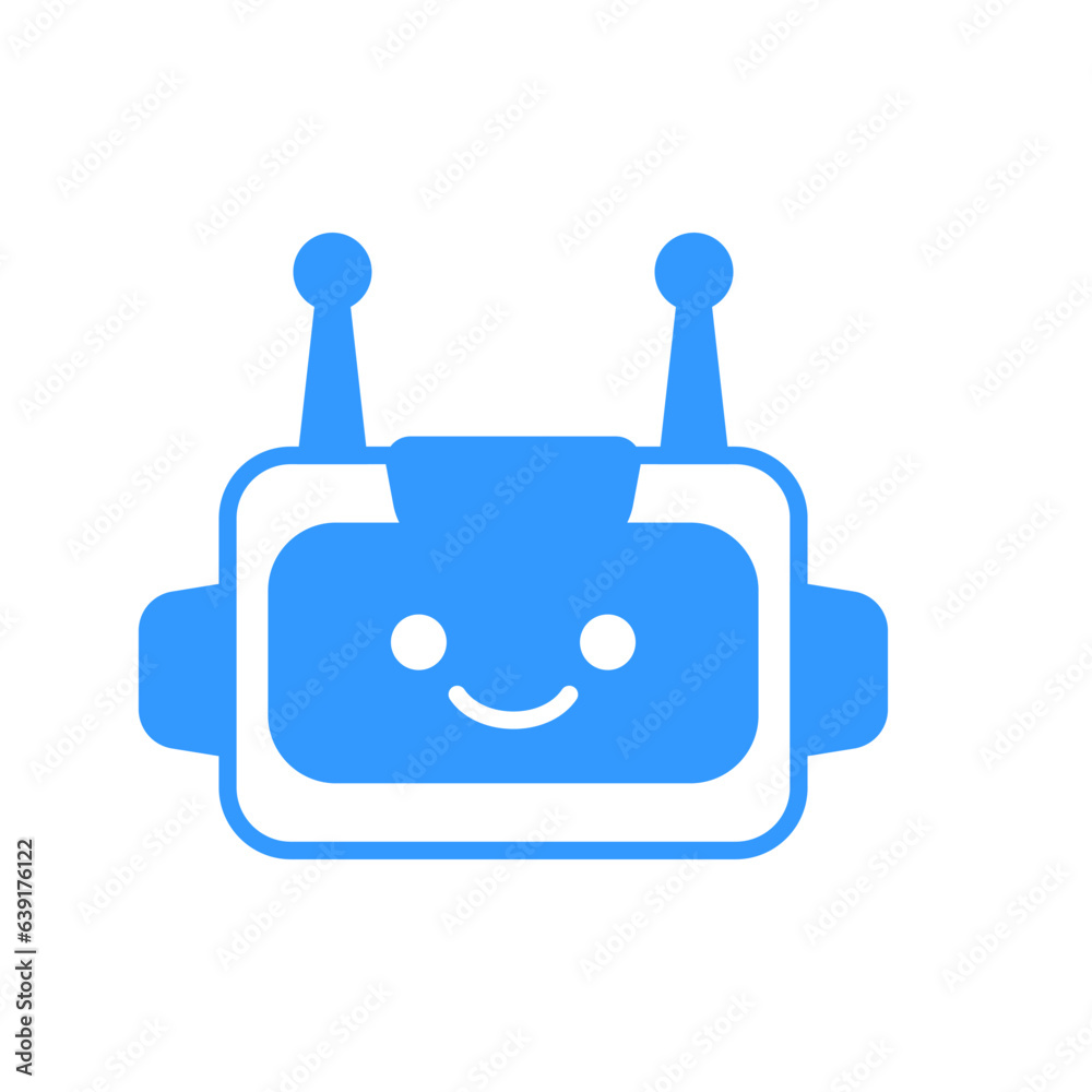 Robot Head Avatar Vector Design. Cartoon Robot Head Icon Robot Head Avatar Vector Design. Cartoon Robot Head Icon