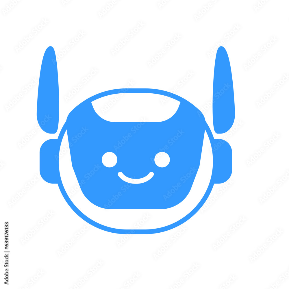 Robot Head Avatar Vector Design. Cartoon Robot Head Icon Robot Head Avatar Vector Design. Cartoon Robot Head Icon
