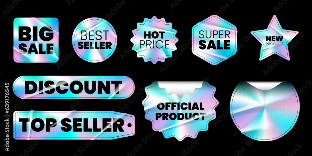 Holographic sticker big sale, best seller, hot price, super sale, discount, top seller, official product.