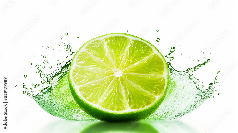 water drops on lime water drops on lime