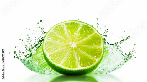 water drops on lime