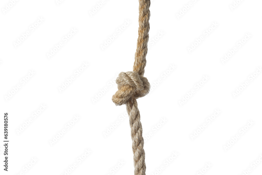 PNG,rope knot. Concept for trust, faith, strength, isolated on white background