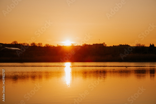 sunset over the river © VictoriaEmilia