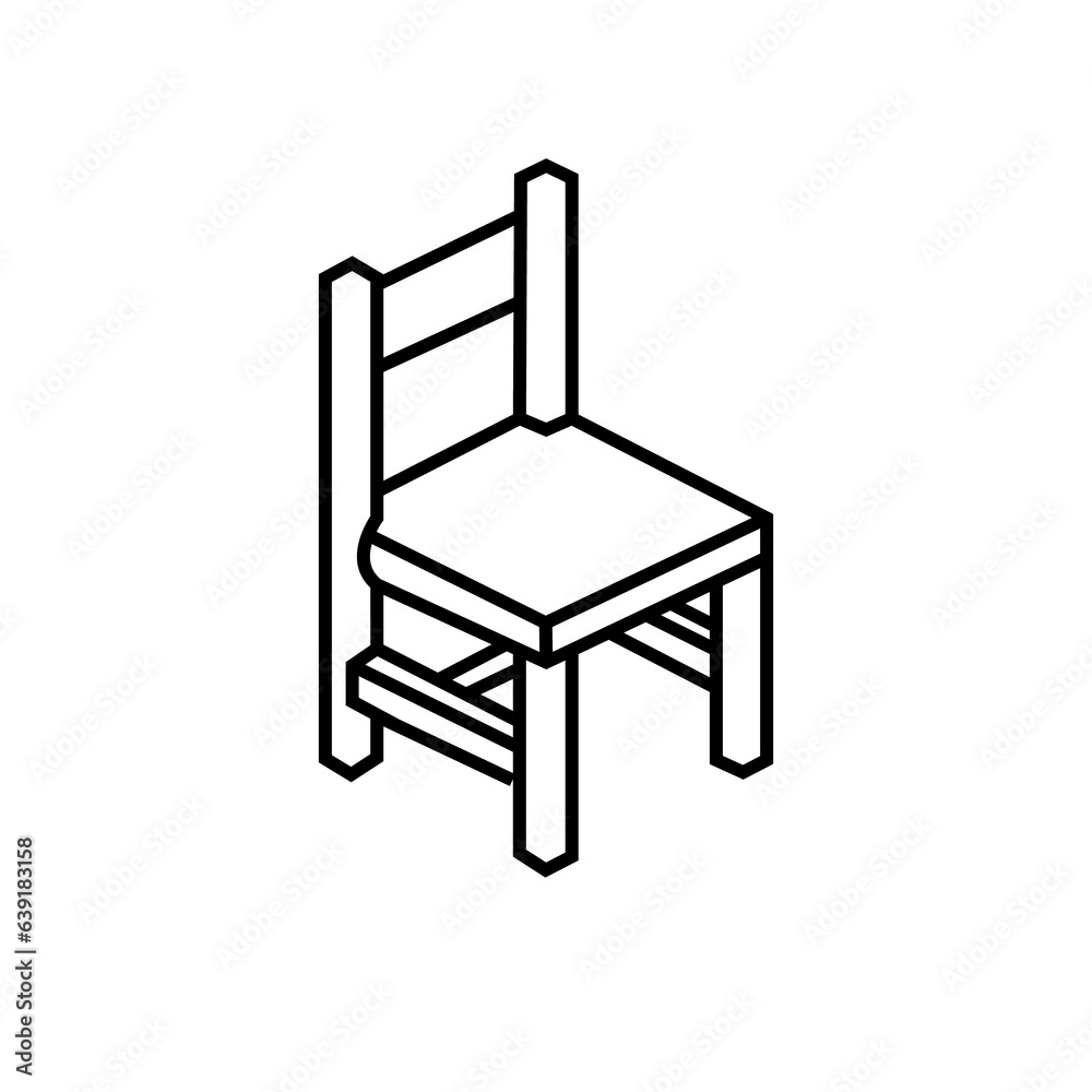 Chair outline element Royalty Free Vector Image. Chair outline element Royalty Free Vector Image.