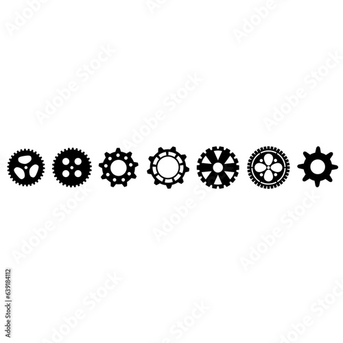 Gear icon vector set. clockwork illustration sign collection. Mechanics symbol.