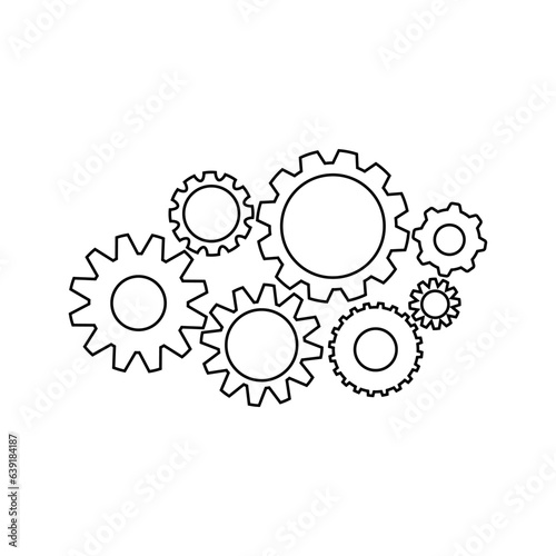 Gear icon vector set. clockwork illustration sign collection. Mechanics symbol.