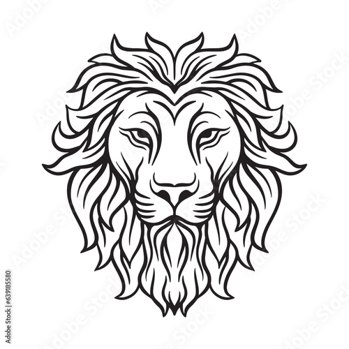 lion head hand drawn illustrations for the design of clothes  stickers  tattoo etc