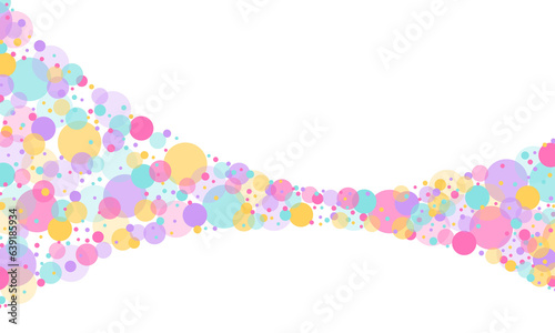 Curve colorful polka dots cute texture abstract for card, poster, wallpaper, background