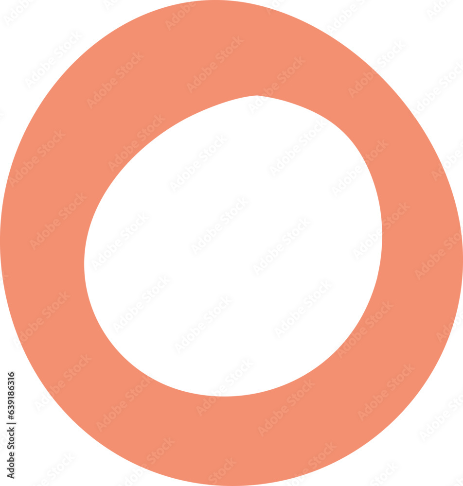 Abstract hand drawn organic shape