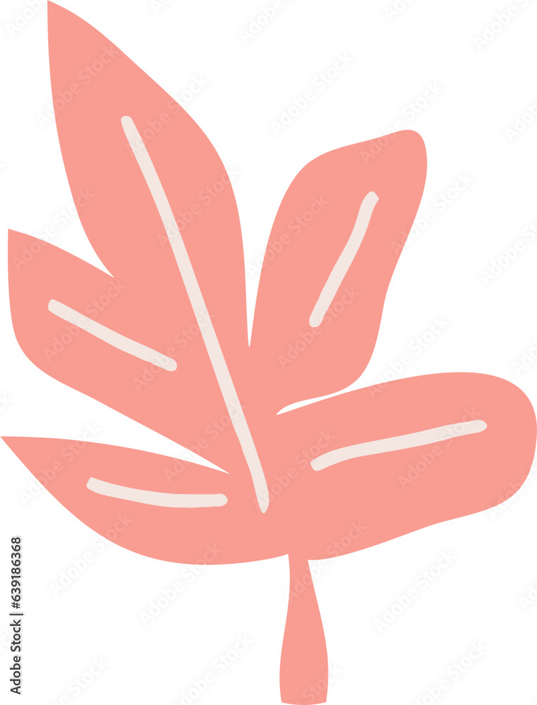 Abstract hand drawn leaves branch shape Abstract hand drawn leaves branch shape