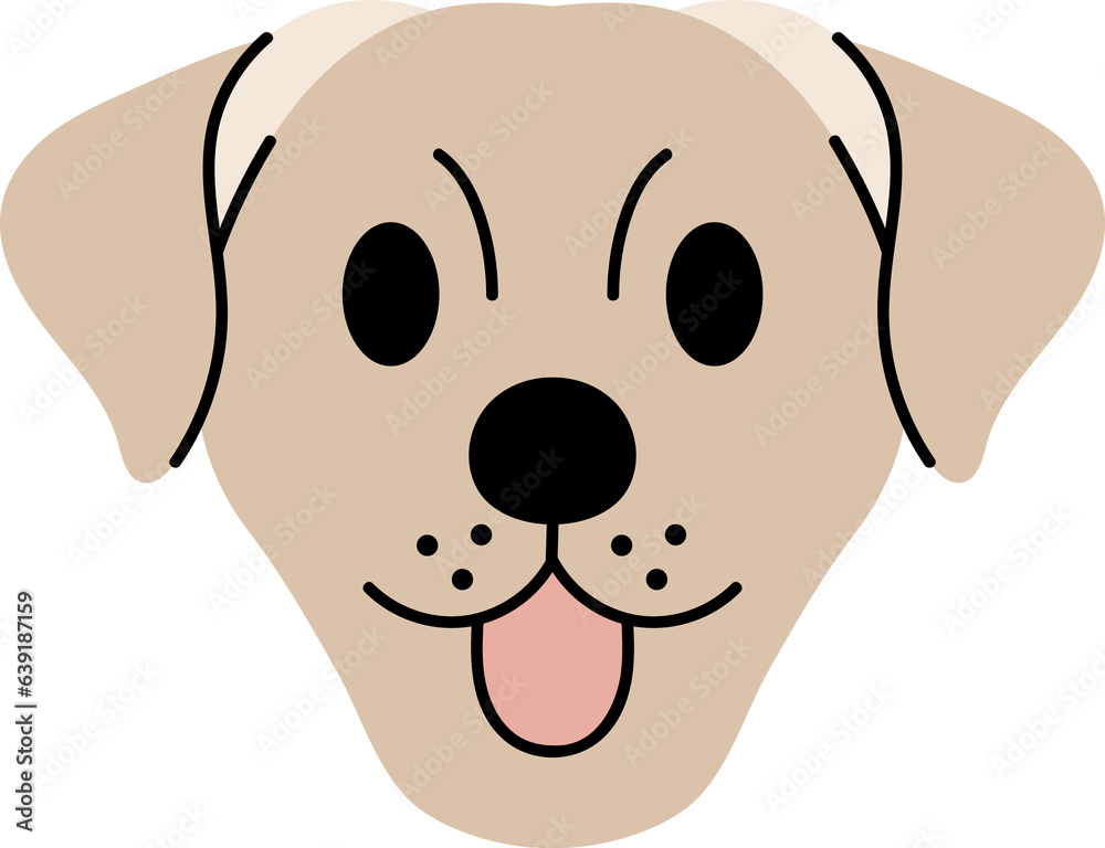 Cute dog head illustration