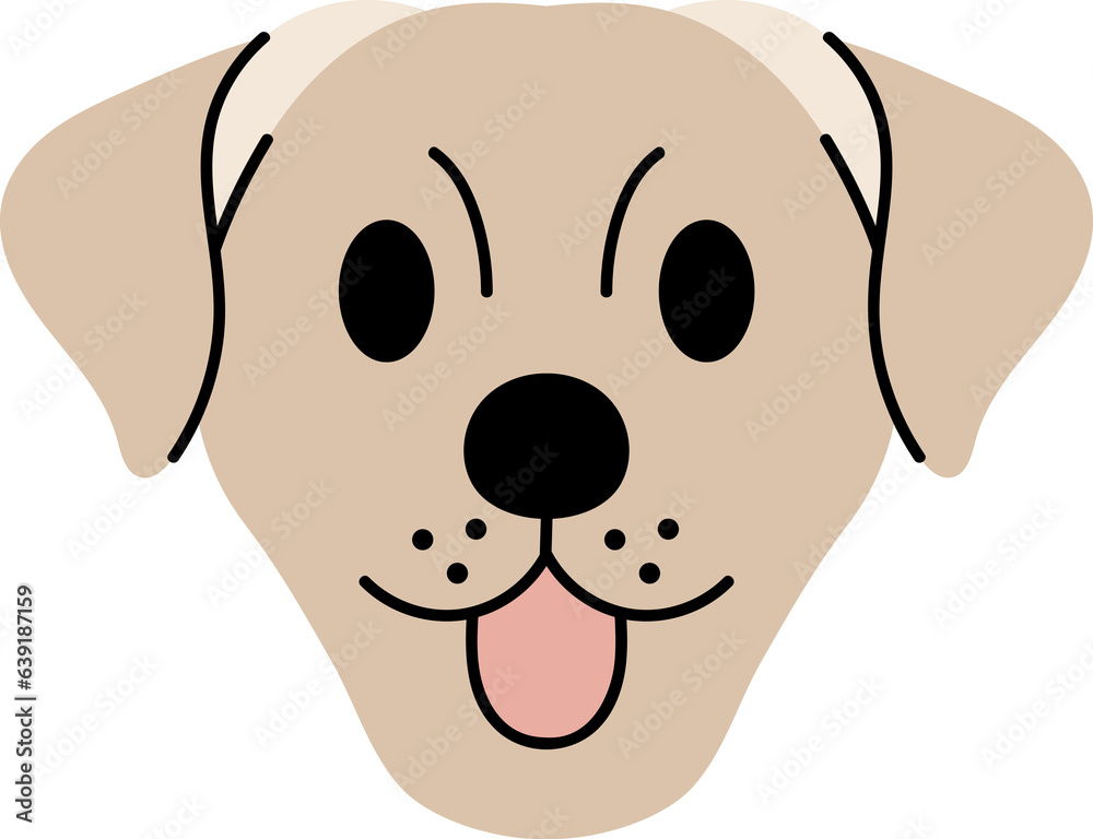 Cute dog head illustration Cute dog head illustration