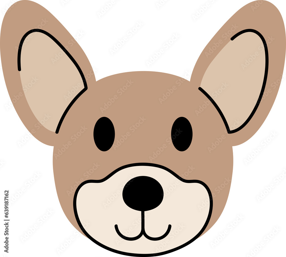 Cute dog head illustration Cute dog head illustration