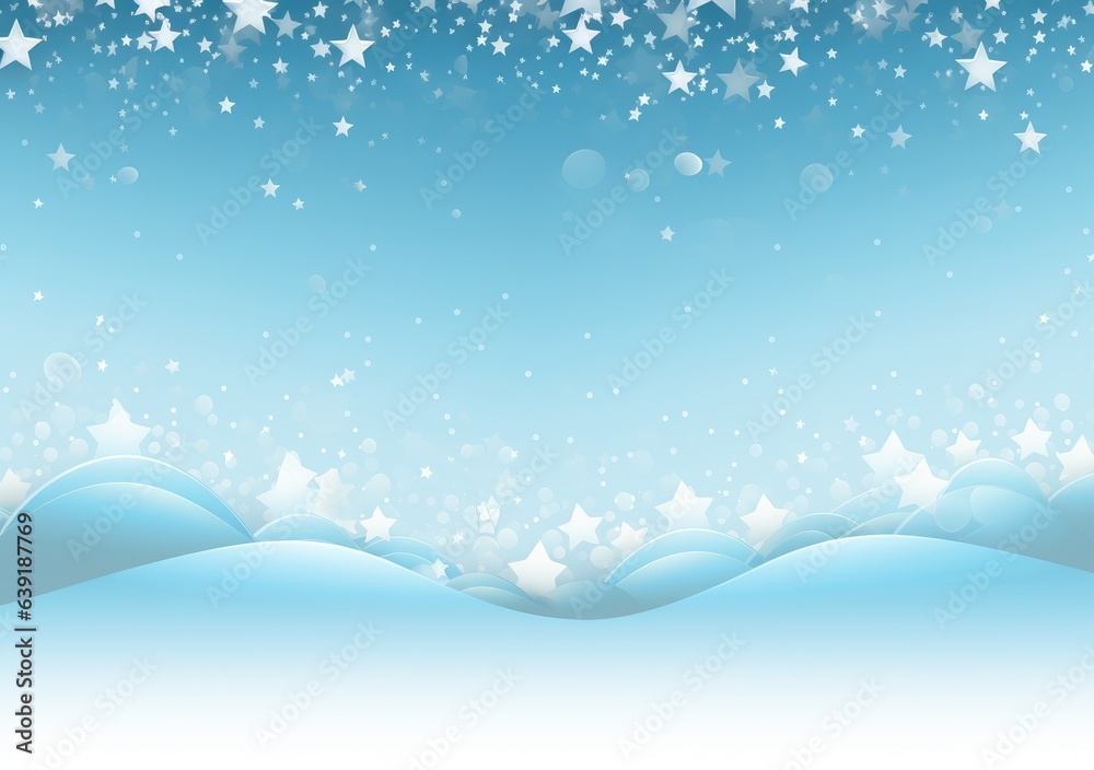 Blue abstract background with lights and stars. Generative AI