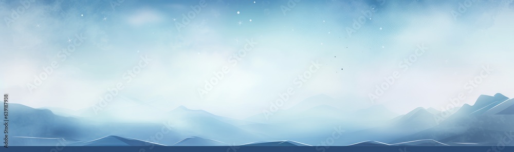 Horizontal blue natural background to use as Christmas background. Generative AI Horizontal blue natural background to use as Christmas background. Generative AI