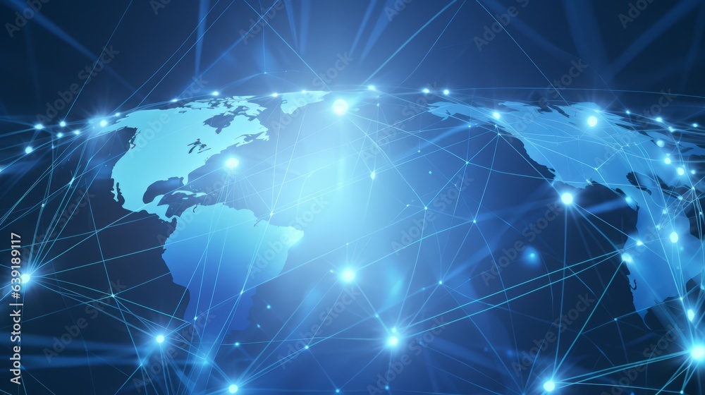 Global business concept of connections and information transfer in the world Global business concept of connections and information transfer in the world