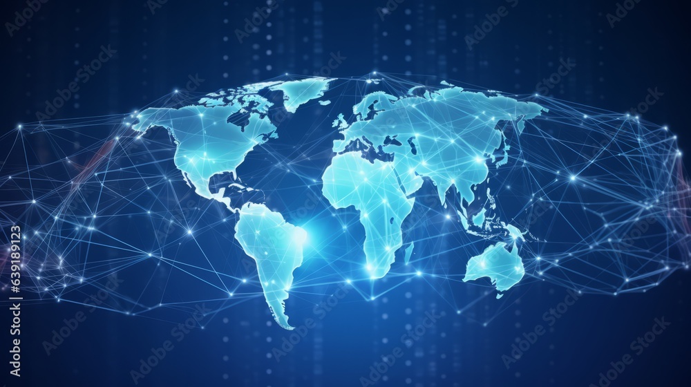 Global business concept of connections and information transfer in the world Global business concept of connections and information transfer in the world