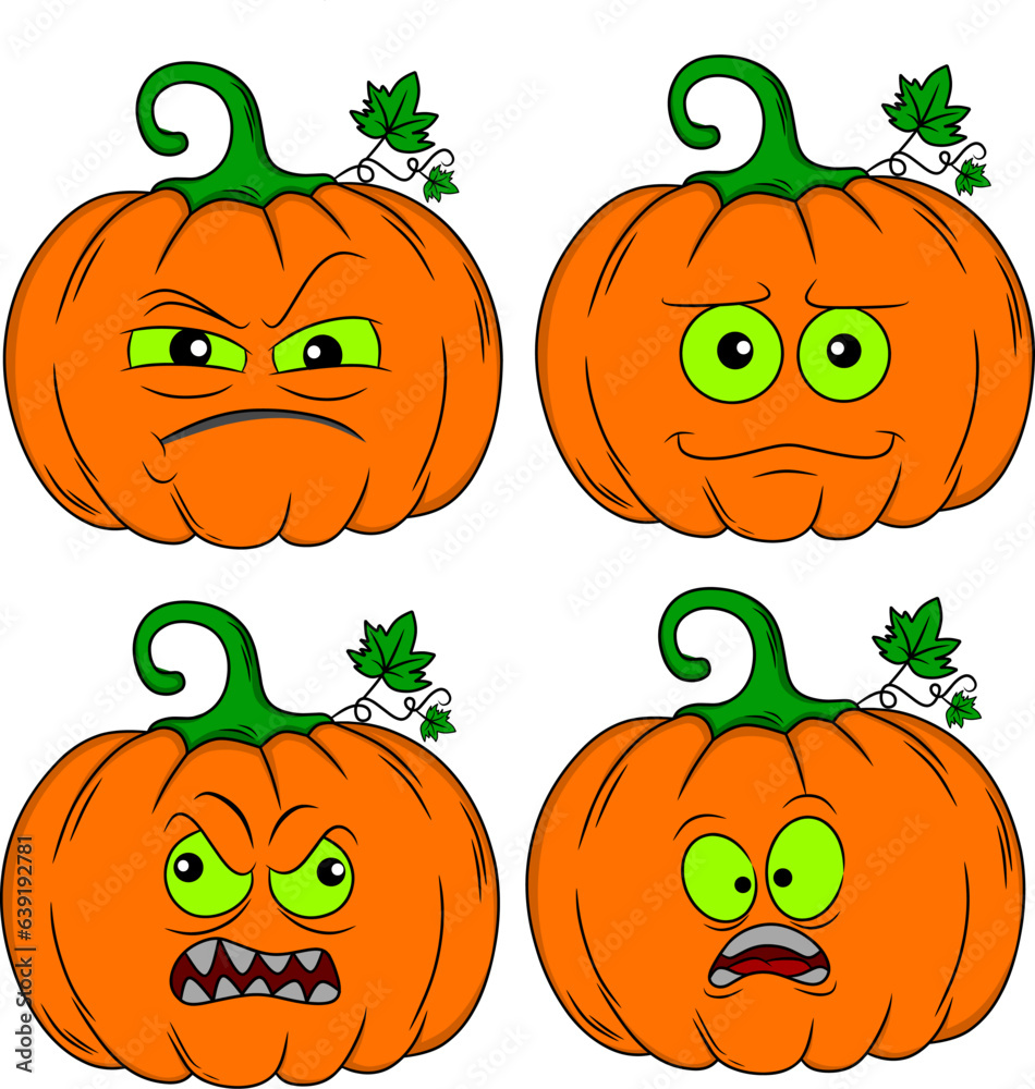 Pumpkin Halloween cartoon vector art Pumpkin Halloween cartoon vector art