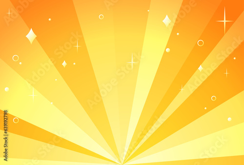 背景イラスト_集中線_オレンジ