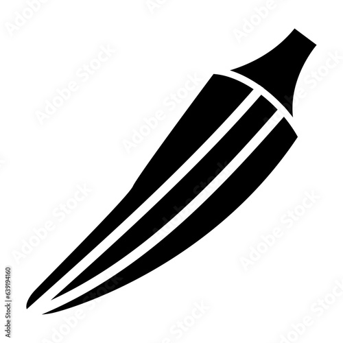 okra glyph icon