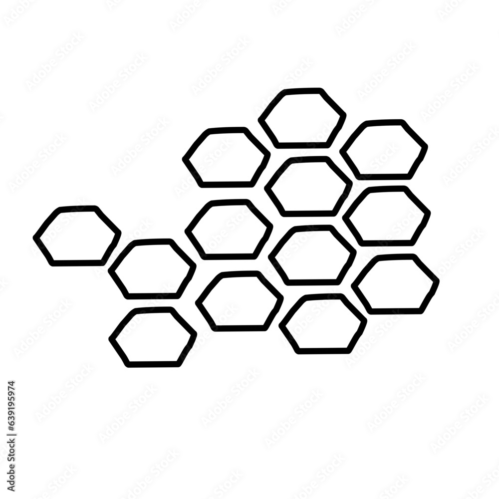 hand drawn beehive hexagon pattern hand drawn beehive hexagon pattern