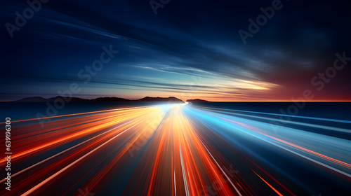 high-speed light trails background
