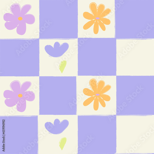 Flower Check Pattern