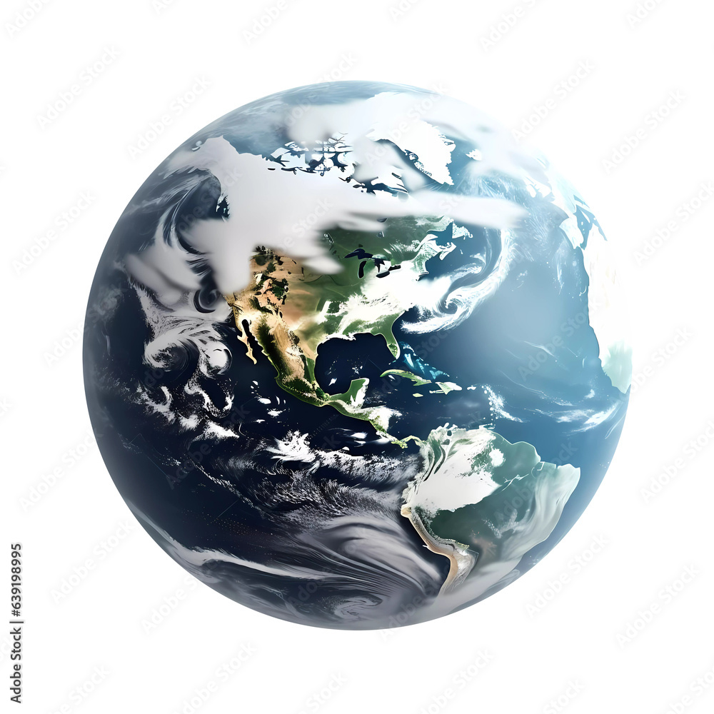 Planet earth on transparent background. Generative ai design concept. - obrazy, fototapety, plakaty 
