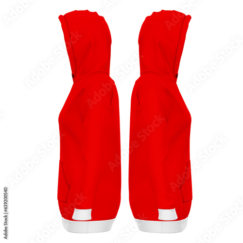 Obraz na płótnie You do not need to be an expert to use this Side View Beauty Womens Hoodie Mockup In Empire Red Color