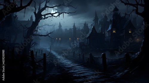 Mystical Halloween Horizons of Captivating Spooky Halloween Themed Backgrounds © EroStock