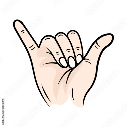 Vector illustration of hand Gesture