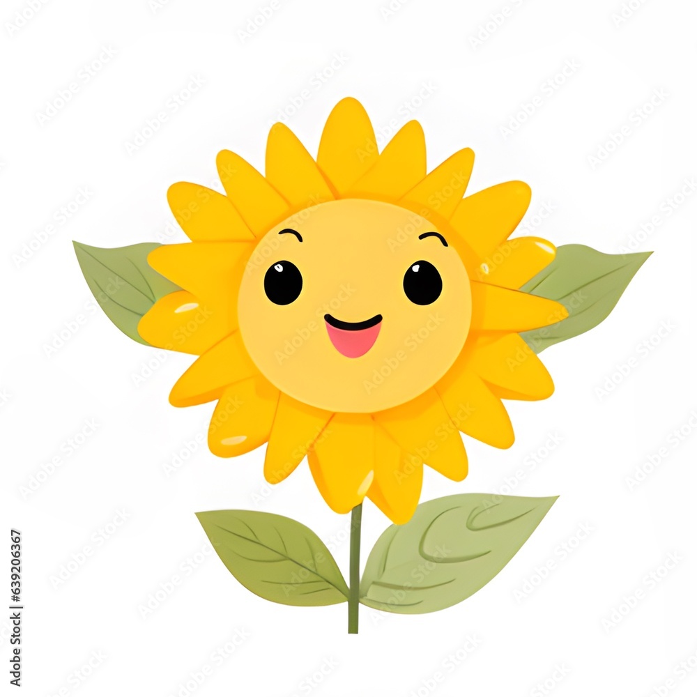 sunflower cartoon character sunflower cartoon character
