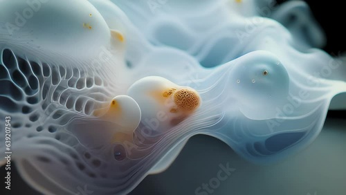 macro microscope video a singlecelled amoeba at a high magnification. Its gelatinous body is covered in a network of small s which may be formed by osmotic pressure photo