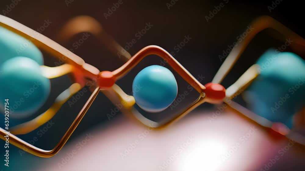 In a macro microscope video of an amino acid sequence the individual amino acids are a collection of small structured molecules linked together and they form the base of proteins