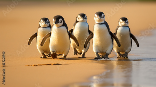 Waddling Wonder: A Playful Penguin Parade