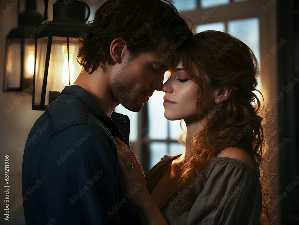 A representation of love and romance between a man and a woman 1