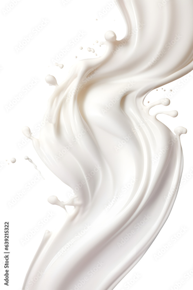 Photo realistic illustration  of  facial cream splash isolated on transparent background