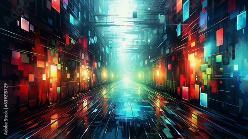 Digital Dreamscape: Glitchy Pixel Patterns