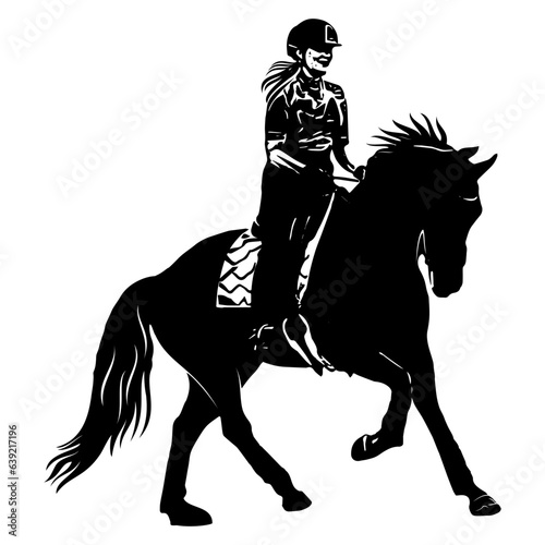 rider on horse silhouette