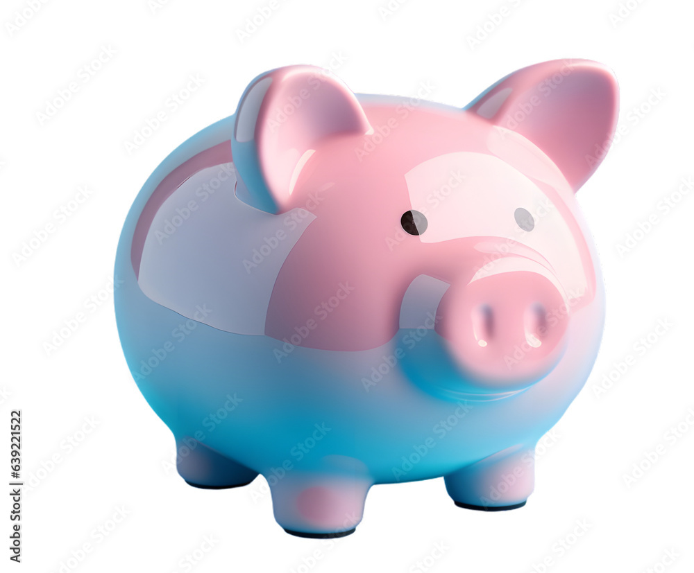 Small pink piggy bank isolated on transparent background Small pink piggy bank isolated on transparent background