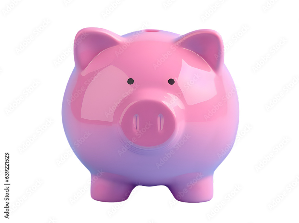 Small pink piggy bank isolated on transparent background Small pink piggy bank isolated on transparent background