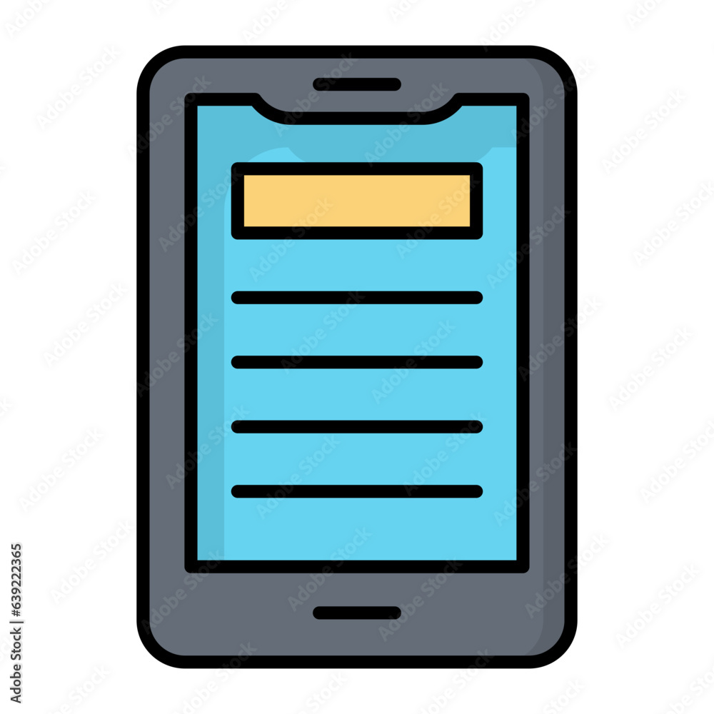 E Book Line Color Icon