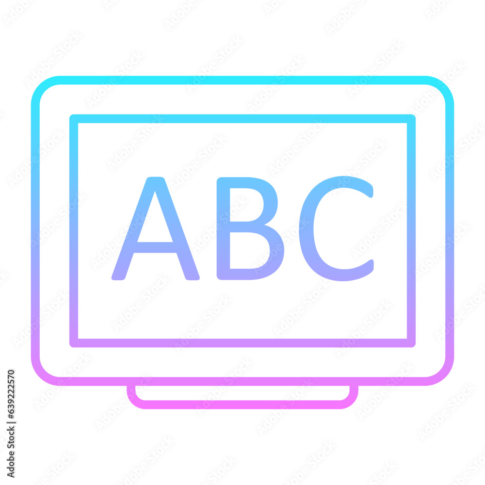 Black Board Gradient Icon Black Board Gradient Icon