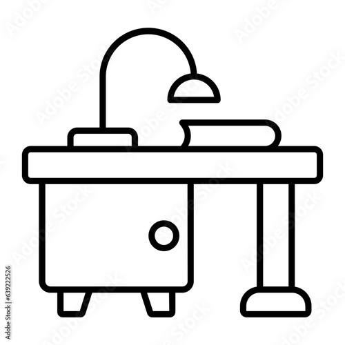 School Table Outline Icon