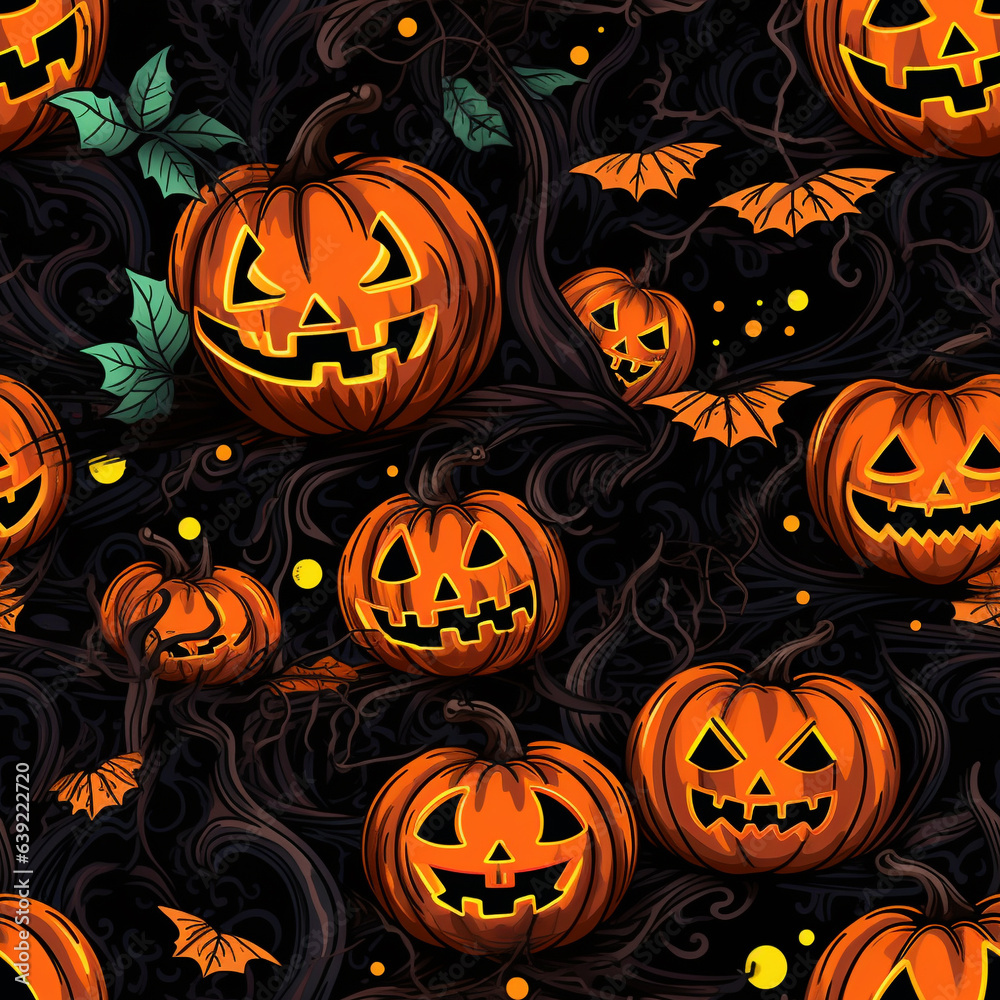 Halloween design, orange pumpkins, ai generative Halloween design, orange pumpkins, ai generative