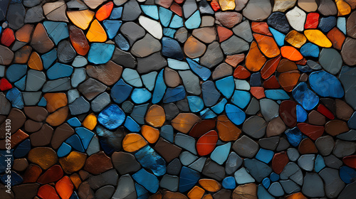 stained glass mosaic on the wall