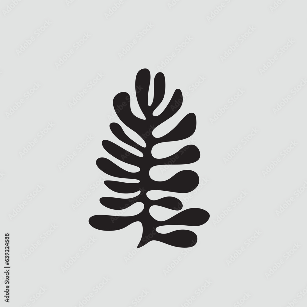 Abstract leafone Minimalist. Vector illustration. Continuous one line drawing. Abstract leafone Minimalist. Vector illustration. Continuous one line drawing.