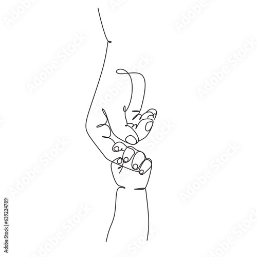 one line drawing illustration of a baby. Cute sleeping baby drawn from the hand a picture of the silhouette. Modern minimalism art. Little kid in the minimalist style. Vector illustration
