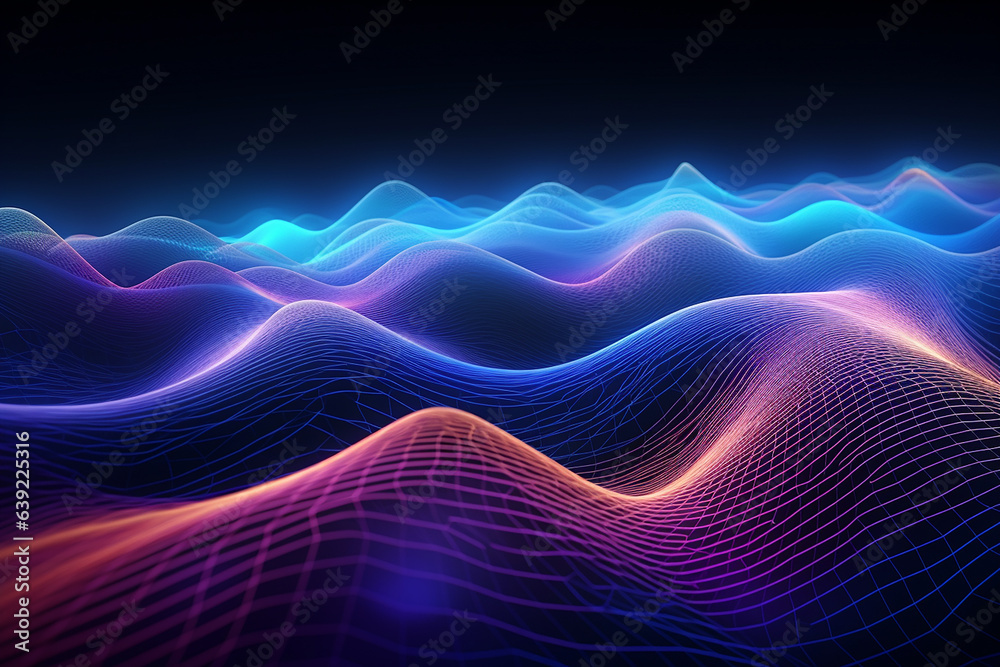 Abstract digital background. Big data visualization.
