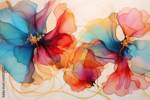 Abstract Alcohol Ink Background. Vibrant, Colorful, and Full of Life.